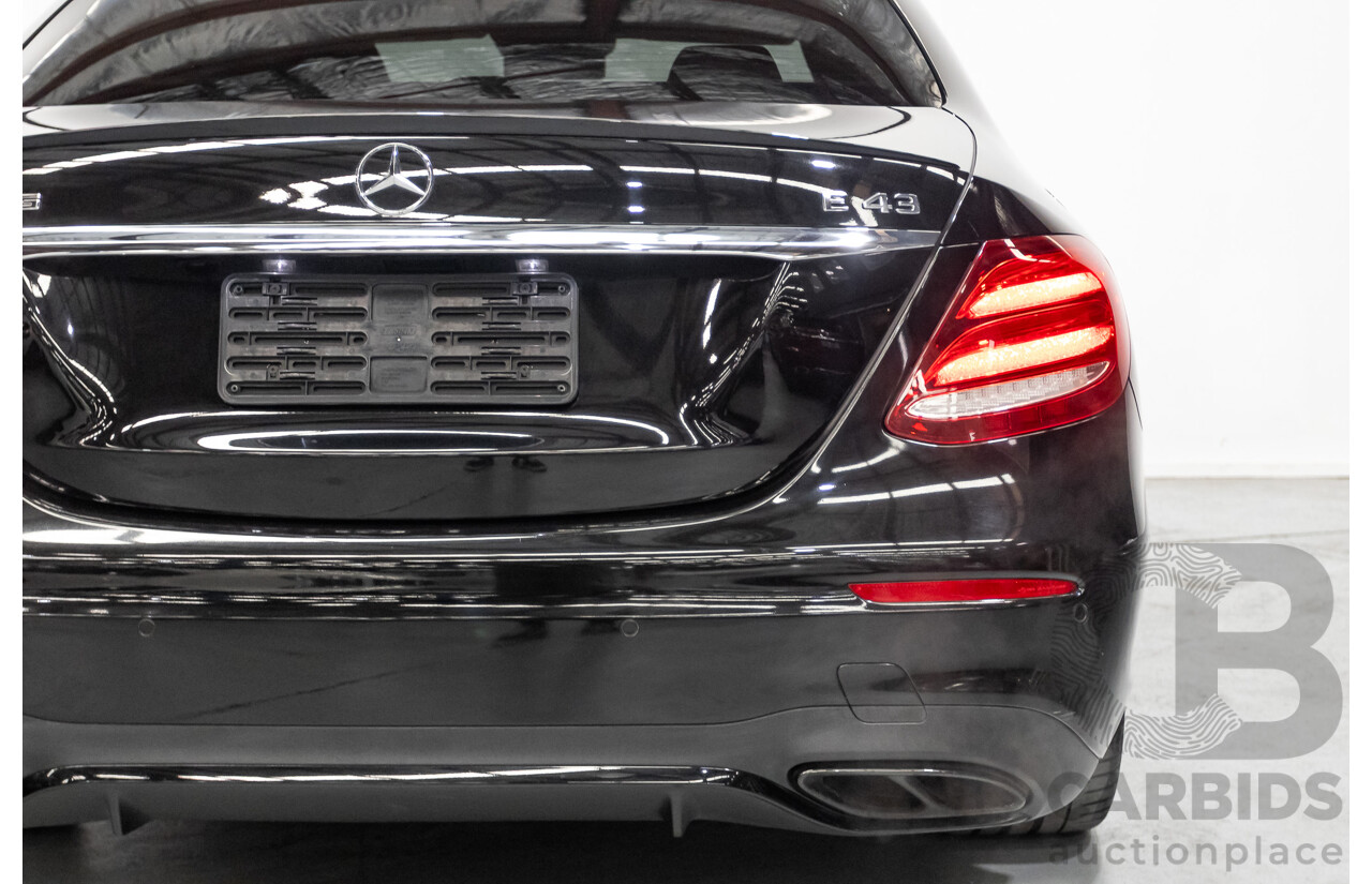 6/2017 Mercedes-Benz E43 AMG (AWD) 213 4d Sedan Obsidian Black Metallic Twin Turbo V6 3.0L