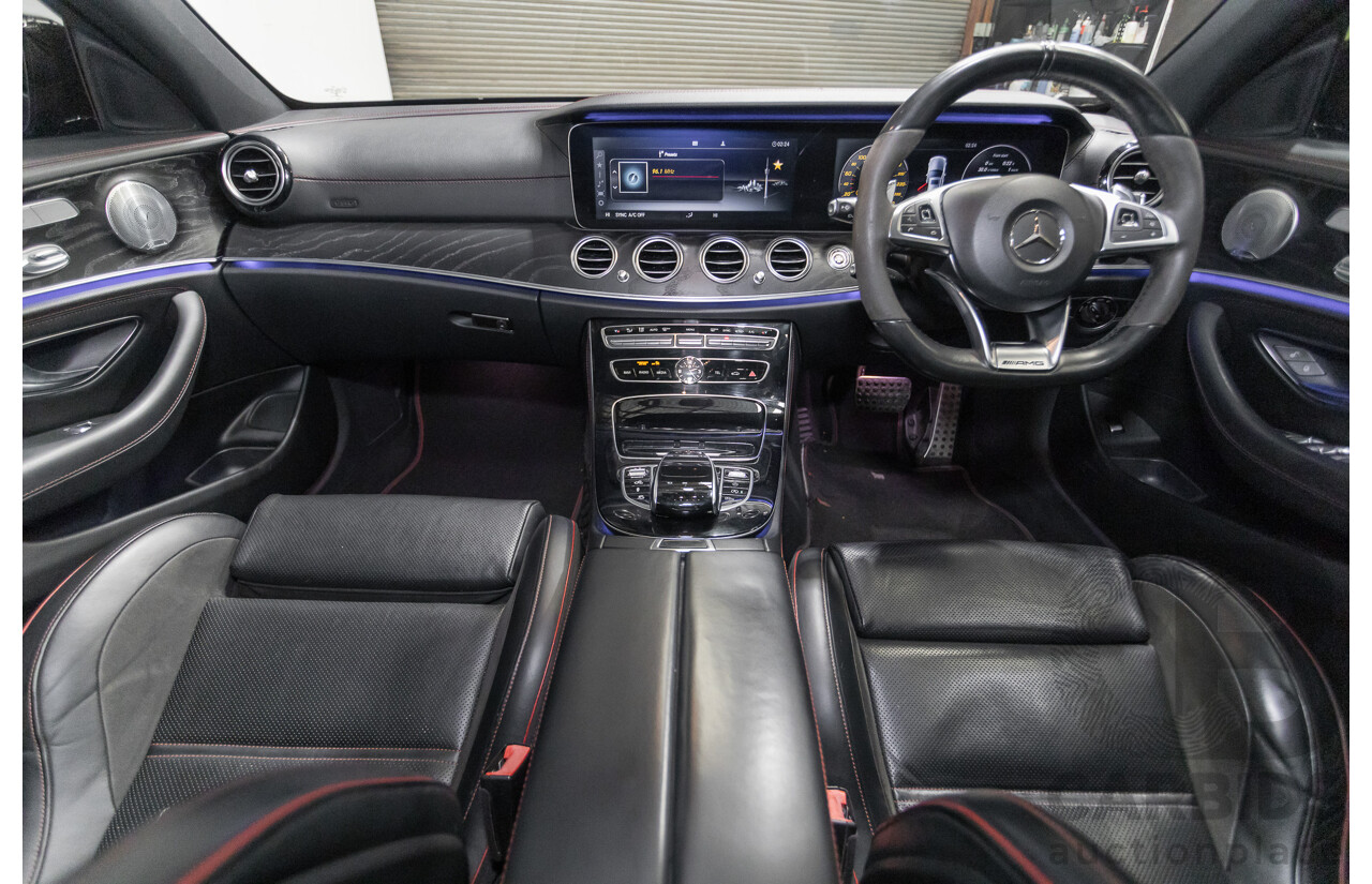 6/2017 Mercedes-Benz E43 AMG (AWD) 213 4d Sedan Obsidian Black Metallic Twin Turbo V6 3.0L