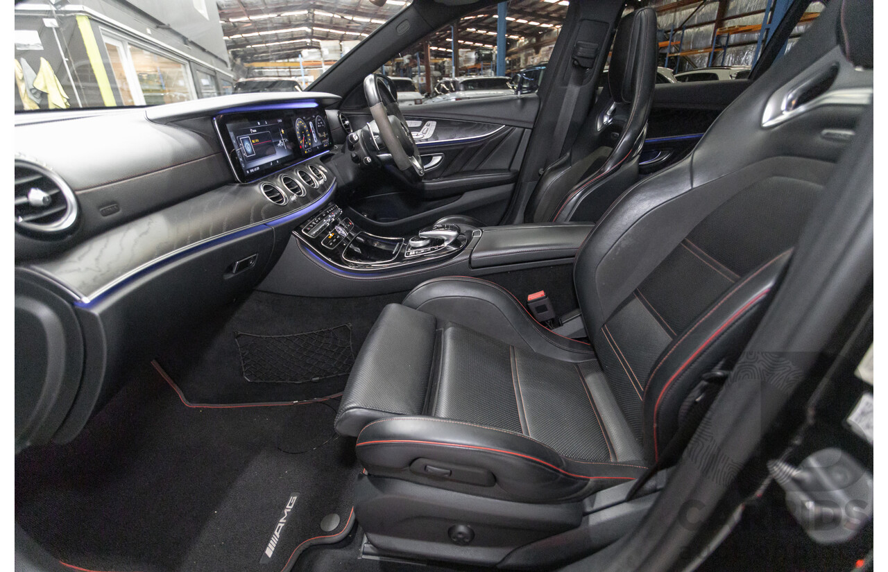 6/2017 Mercedes-Benz E43 AMG (AWD) 213 4d Sedan Obsidian Black Metallic Twin Turbo V6 3.0L