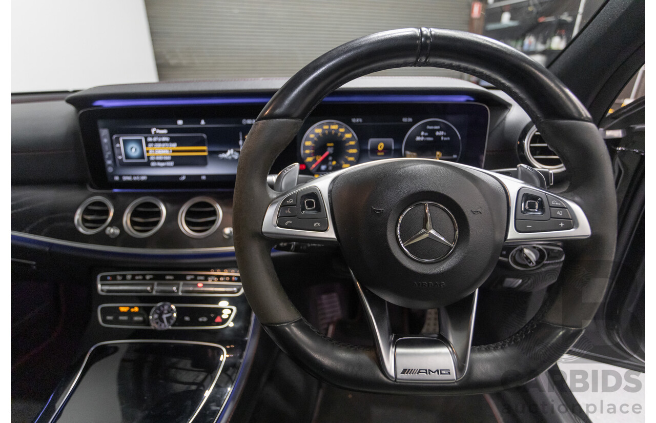 6/2017 Mercedes-Benz E43 AMG (AWD) 213 4d Sedan Obsidian Black Metallic Twin Turbo V6 3.0L