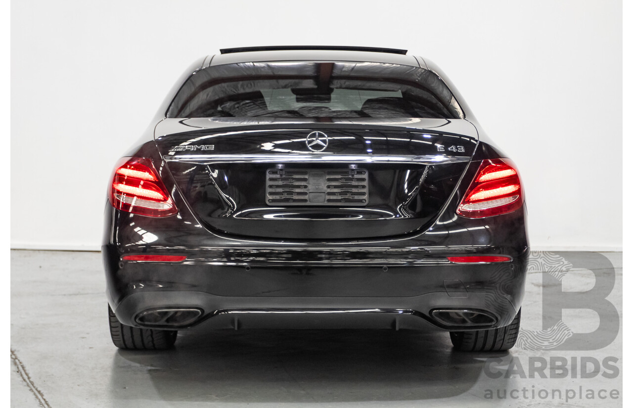 6/2017 Mercedes-Benz E43 AMG (AWD) 213 4d Sedan Obsidian Black Metallic Twin Turbo V6 3.0L