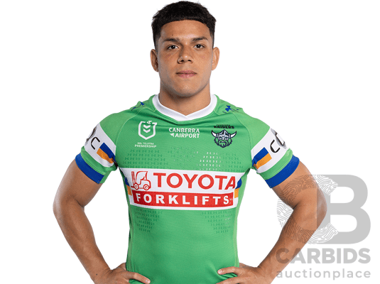 18. Savelio Tamale - Match Worn and Signed Canberra Raiders 2026 Indigenous Round Jersey - Round 23 v Knights - Proceeds towards the Raiders Foundation