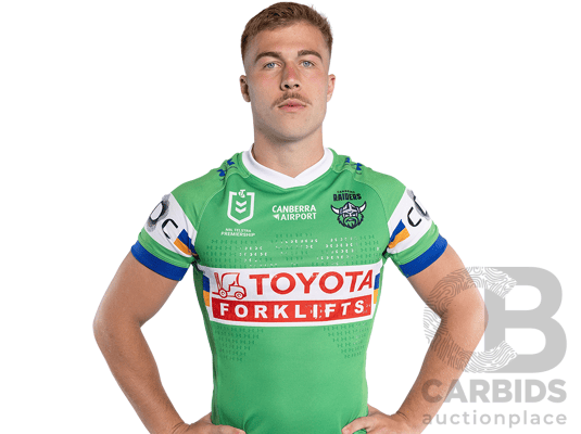 7. Ethan Sanders - Match Worn and Signed Canberra Raiders 2026 Indigenous Round Jersey - Round 23 v Knights - Proceeds towards the Raiders Foundation