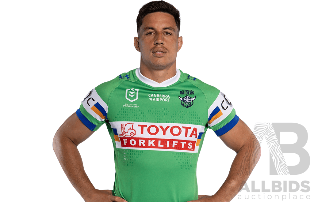 10. Joseph Tapine - Match Worn and Signed Canberra Raiders 2026 Indigenous Round Jersey - Round 23 v Knights - Proceeds towards the Raiders Foundation