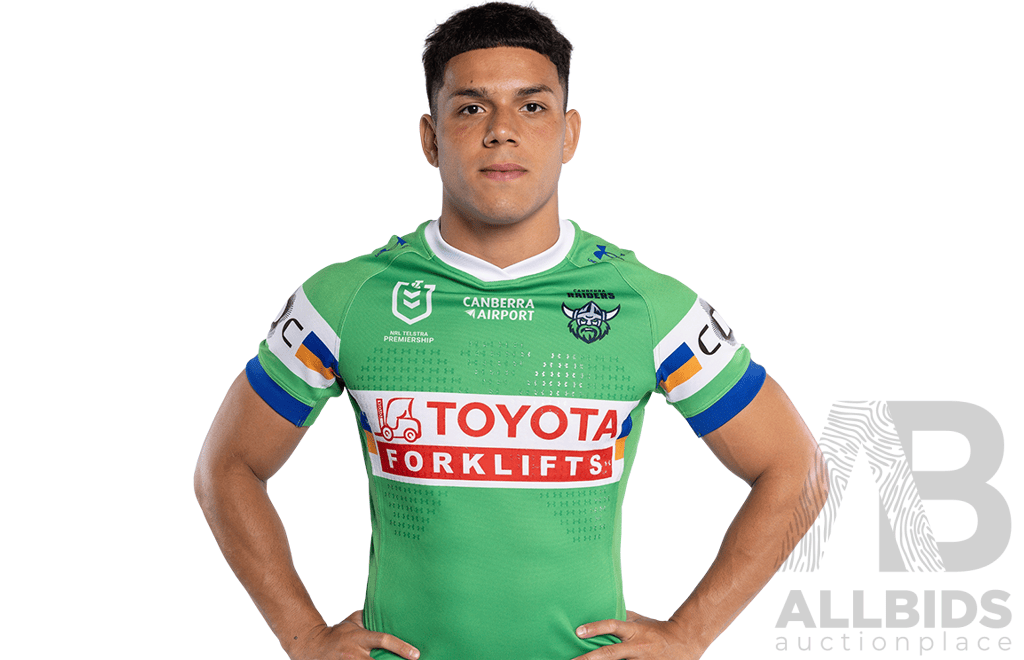 18. Savelio Tamale - Match Worn and Signed Canberra Raiders 2026 Indigenous Round Jersey - Round 23 v Knights - Proceeds towards the Raiders Foundation