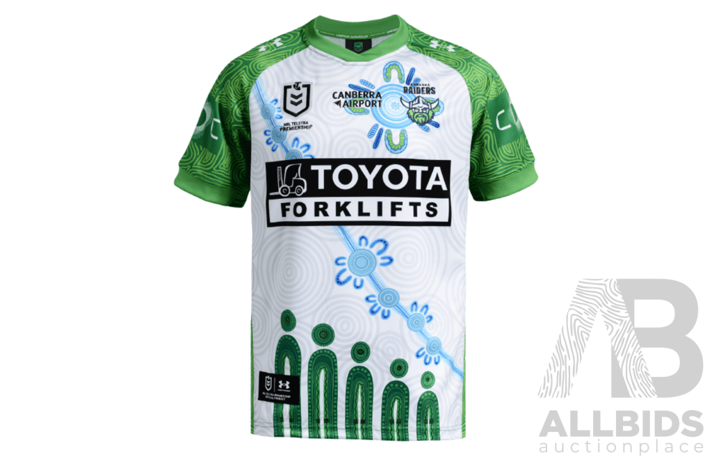 18. Savelio Tamale - Match Worn and Signed Canberra Raiders 2026 Indigenous Round Jersey - Round 23 v Knights - Proceeds towards the Raiders Foundation
