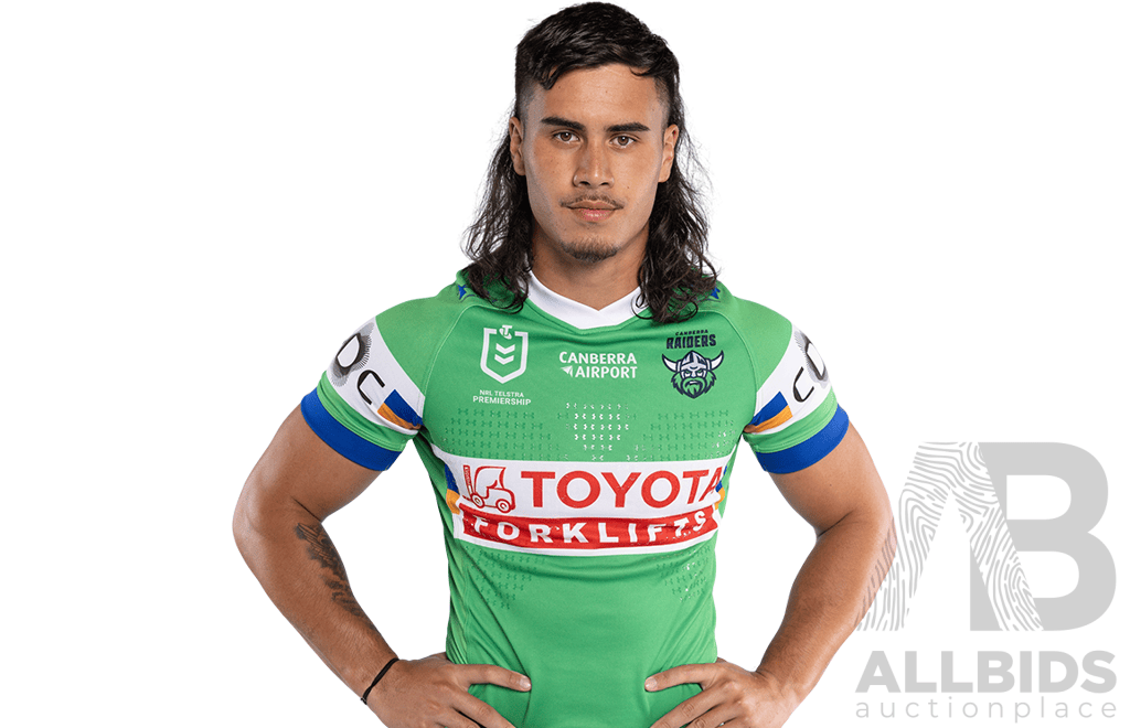 1. Kaeo Weekes - Match Worn and Signed Canberra Raiders 2026 Indigenous Round Jersey - Round 23 v Knights - Proceeds towards the Raiders Foundation