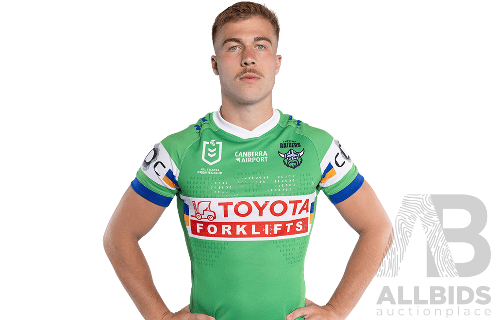 7. Ethan Sanders - Match Worn and Signed Canberra Raiders 2026 Indigenous Round Jersey - Round 23 v Knights - Proceeds towards the Raiders Foundation