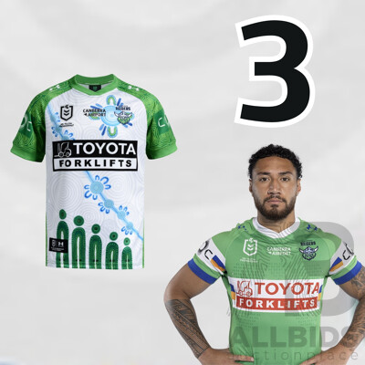 3. Simi Sisagi - Match Worn and Signed Canberra Raiders 2026 Indigenous Round Jersey - Round 23 v Knights - Proceeds towards the Raiders Foundation