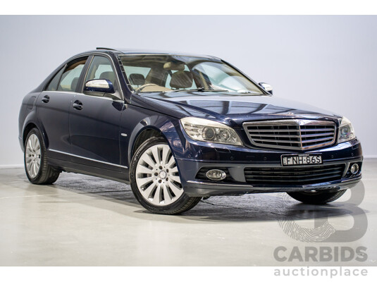 10/2007 Mercedes-Benz C200 Kompressor Classic W204 4D Sedan Blue Supercharged 1.8L