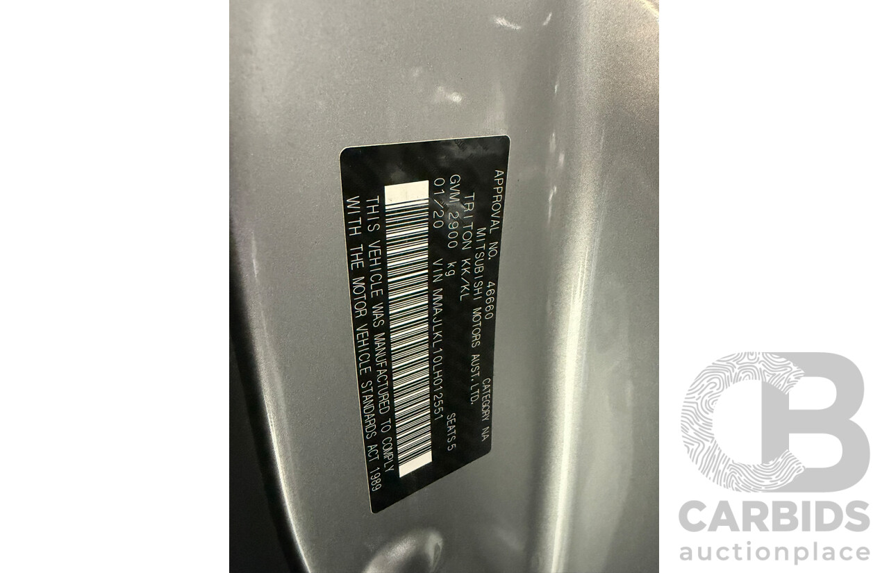 01/2020 Mitsubishi Triton GLX-R (4x4) MY20 Double Cab P/Up Silver Turbo Diesel 2.4L