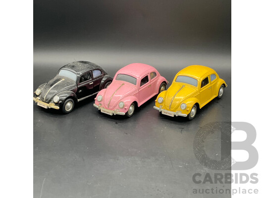 Collection of Assorted Die-Cast Metal Models, Including 1:42 Volkswagen Classic Beetle Bug and Bus Vans, 1:24 1996 Ford F-150 and 1:42 1948 MG TC Roadster - Lot of 8