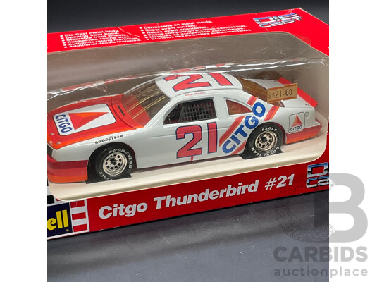 REVELL 1:24 Scale Model Cars, Including Goodwrench Lumina #3, Pennzoil Pontiac #30 and Citgo Thunderbird #21- Lot of 3
