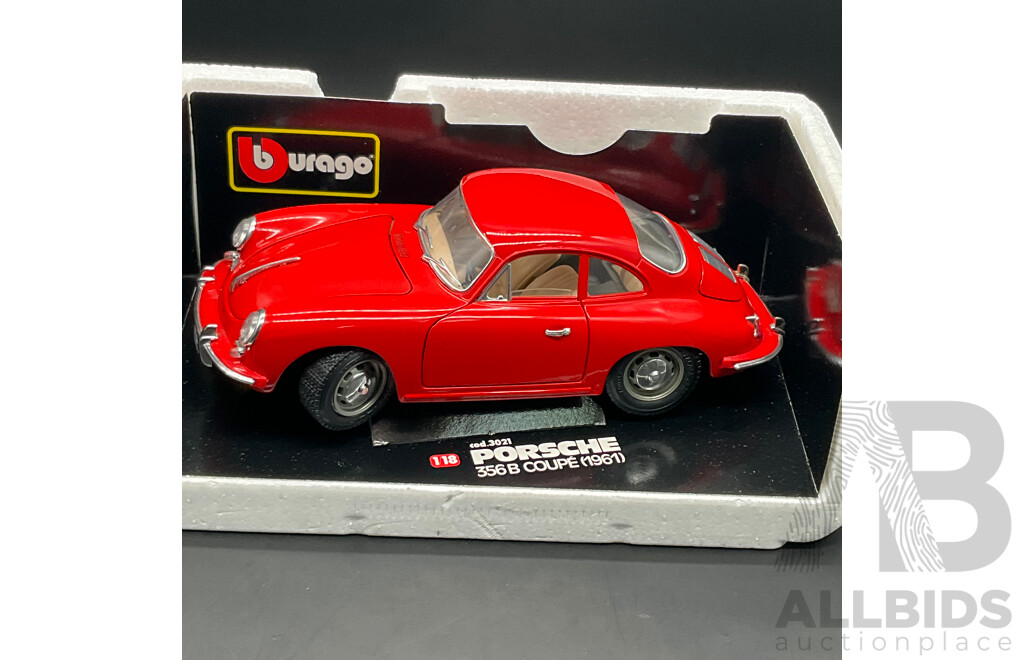BURAGO Porsche 356B Coupe (1961) 1:18 Scale Model Car 3021
