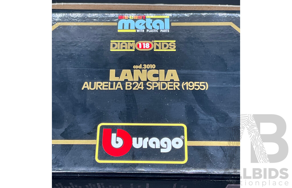 BURAGO Lancia Aurelia B24 Spider (1955) 1:18 Scale Model Car 3010