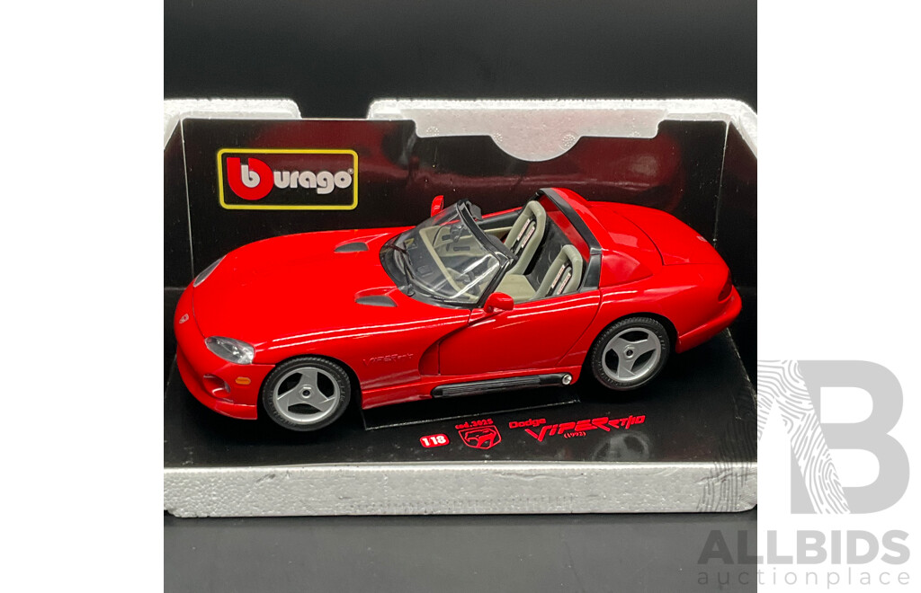 BURAGO Dodge Viper RT/10 (1992) 1:18 Scale Model Car 3025