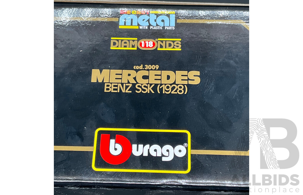 BURAGO Mercedes Benz SSK (1928) 1:18 Scale Model Car 3009