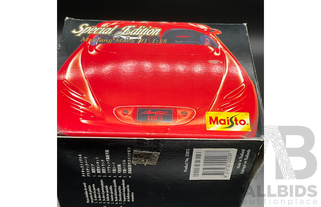 MAISTO Special Edition Mustang Match III 1:18 Scale Model Car 31815