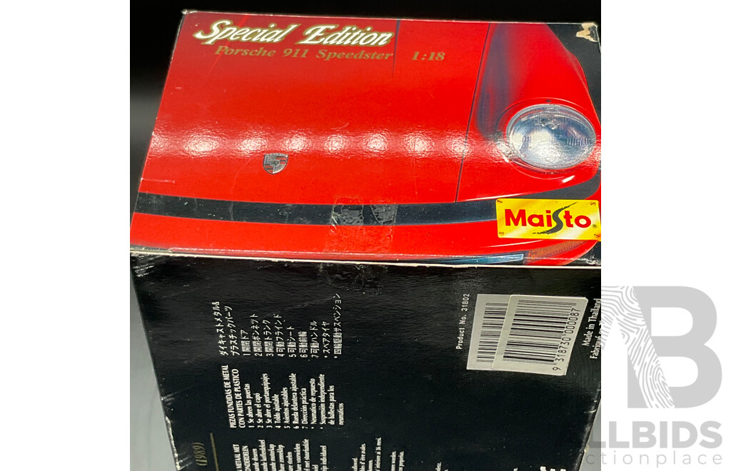 MAISTO Special Edition Porsche 911 Speedster 1:18 Scale Model Car 31802