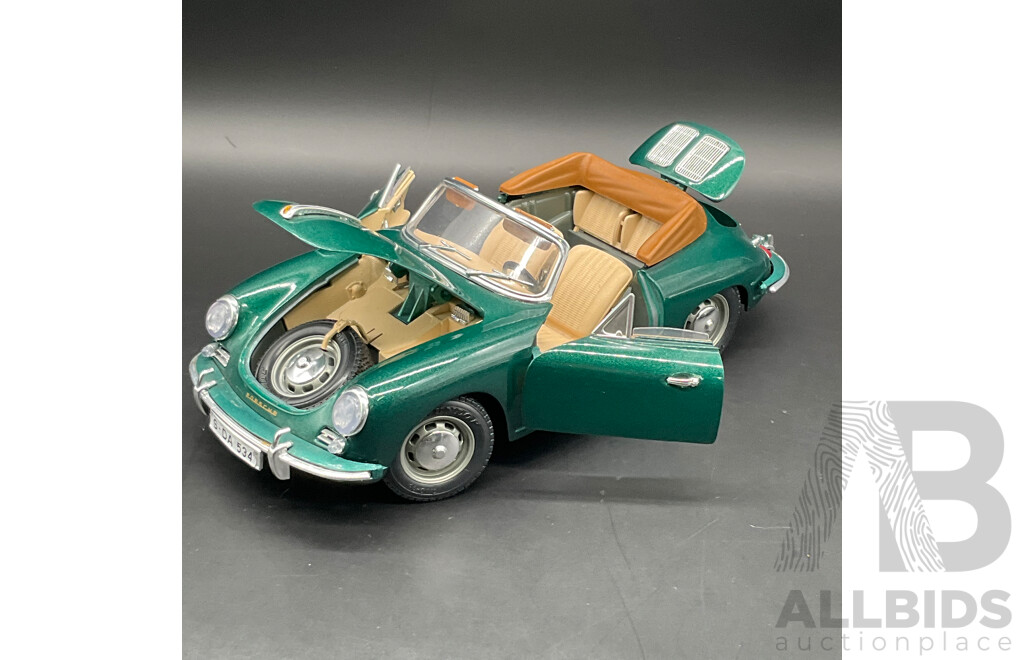 BURAGO Porsche 356B Cabriolet (1961) 1:18 Scale Model Car 3051
