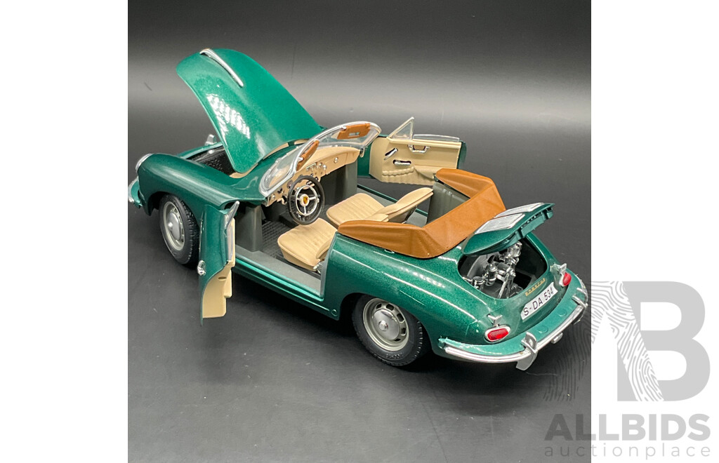 BURAGO Porsche 356B Cabriolet (1961) 1:18 Scale Model Car 3051