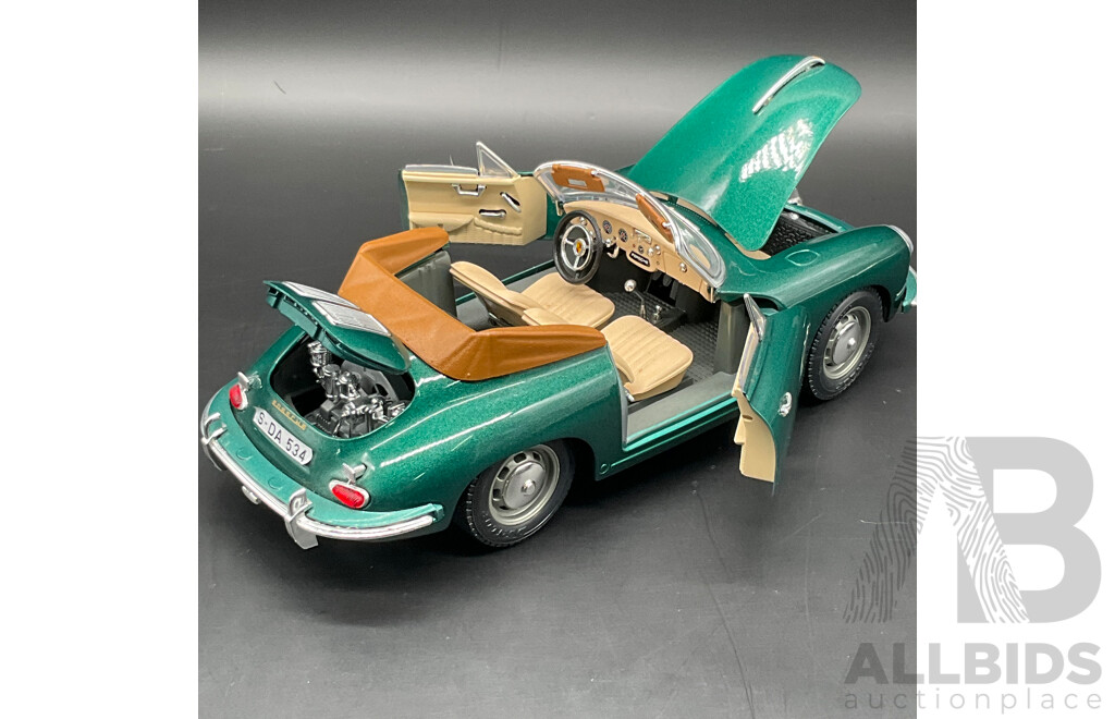 BURAGO Porsche 356B Cabriolet (1961) 1:18 Scale Model Car 3051