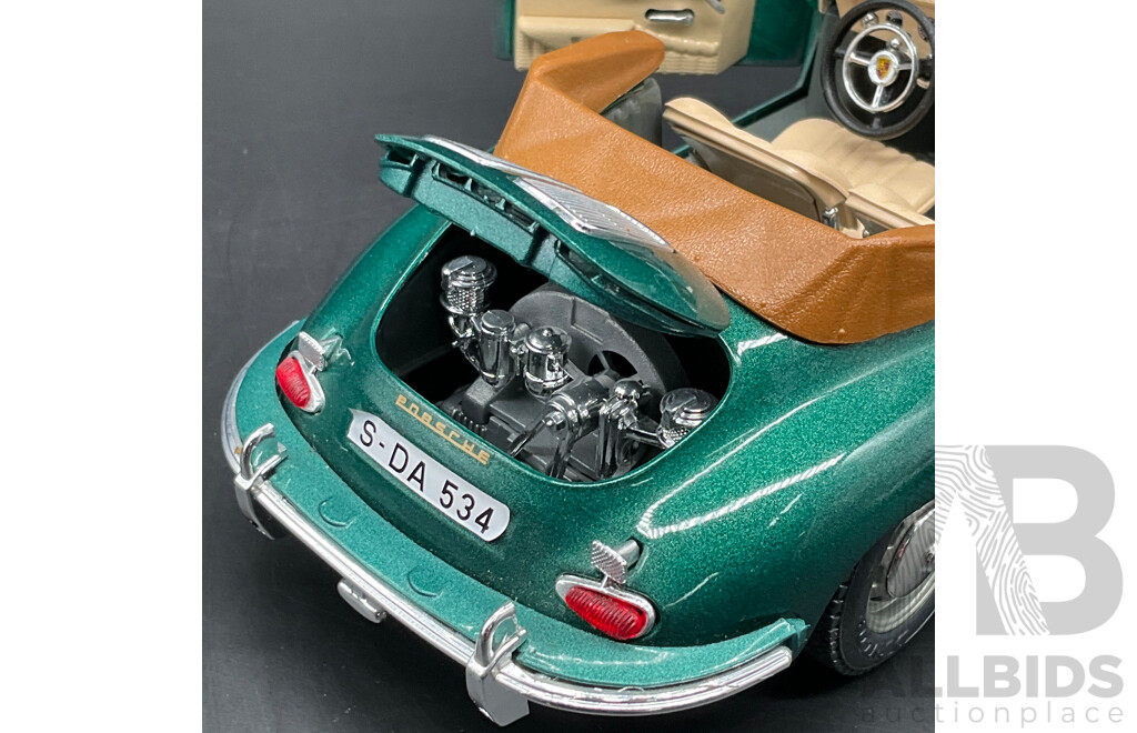 BURAGO Porsche 356B Cabriolet (1961) 1:18 Scale Model Car 3051