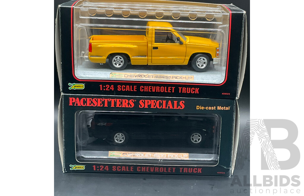 Z WHEELS Pacesetters Specials Chevrolet Truck 1:24 Scale Model Car 28523 - Lot of 2