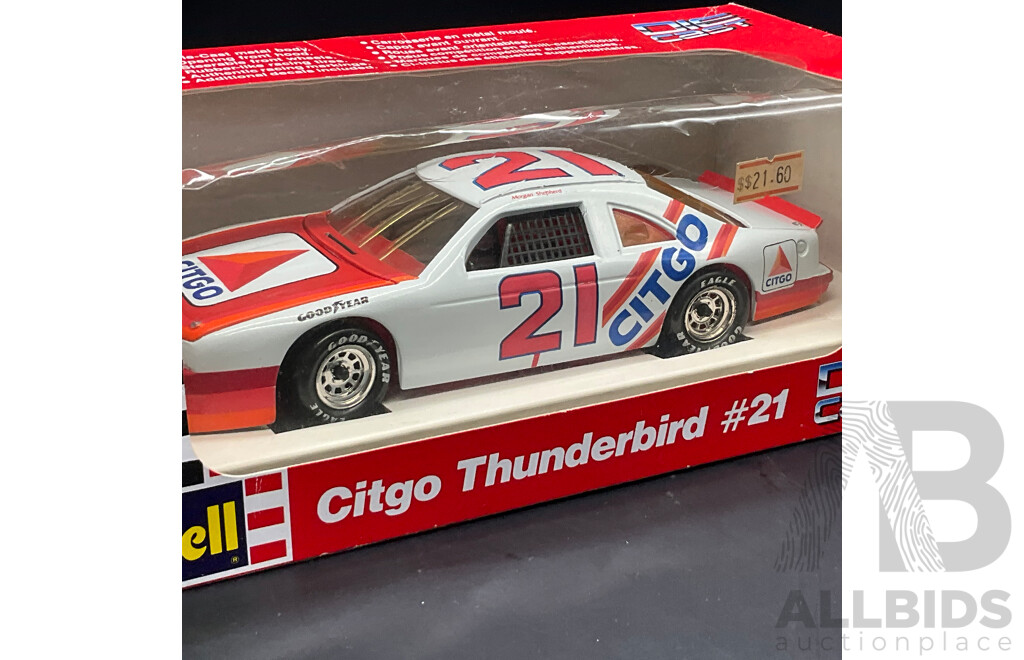 REVELL 1:24 Scale Model Cars, Including Goodwrench Lumina #3, Pennzoil Pontiac #30 and Citgo Thunderbird #21- Lot of 3