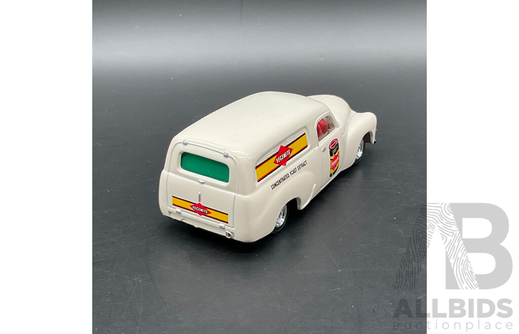 TRAX Holden FJ Panel Van 1953 White Vegemite Livery 1:43 Scale Diecast Model