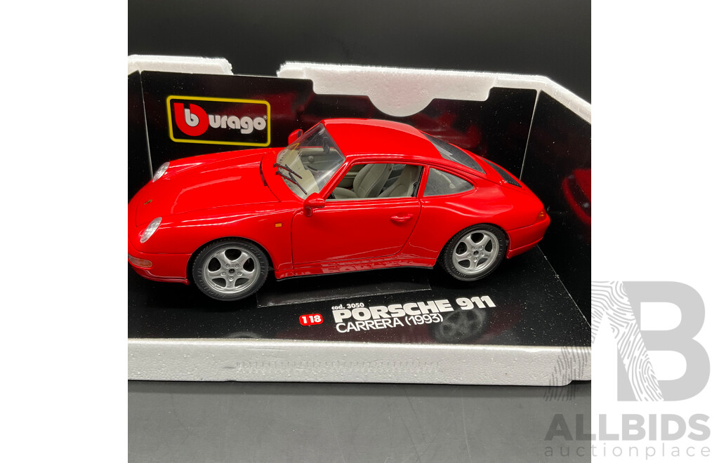 BURAGO Porsche Carrera (1993) 1:18 Scale Model Car 3050