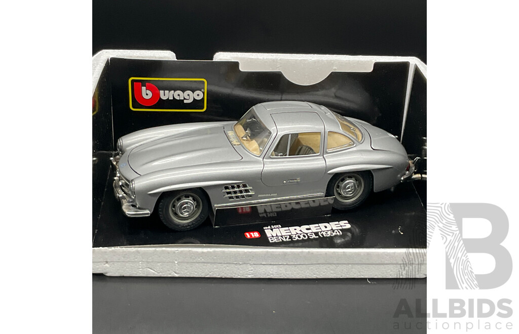 BURAGO Mercedes Benz 300SL (1954) 1:18 Scale Model Car 3013