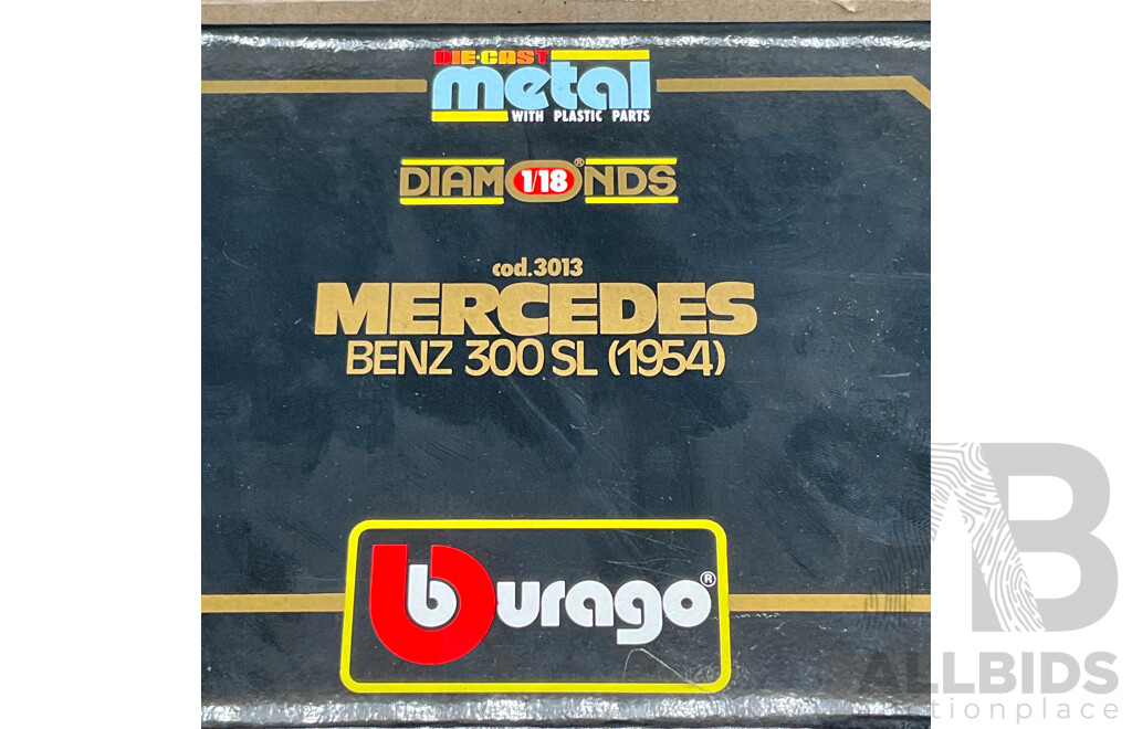 BURAGO Mercedes Benz 300SL (1954) 1:18 Scale Model Car 3013