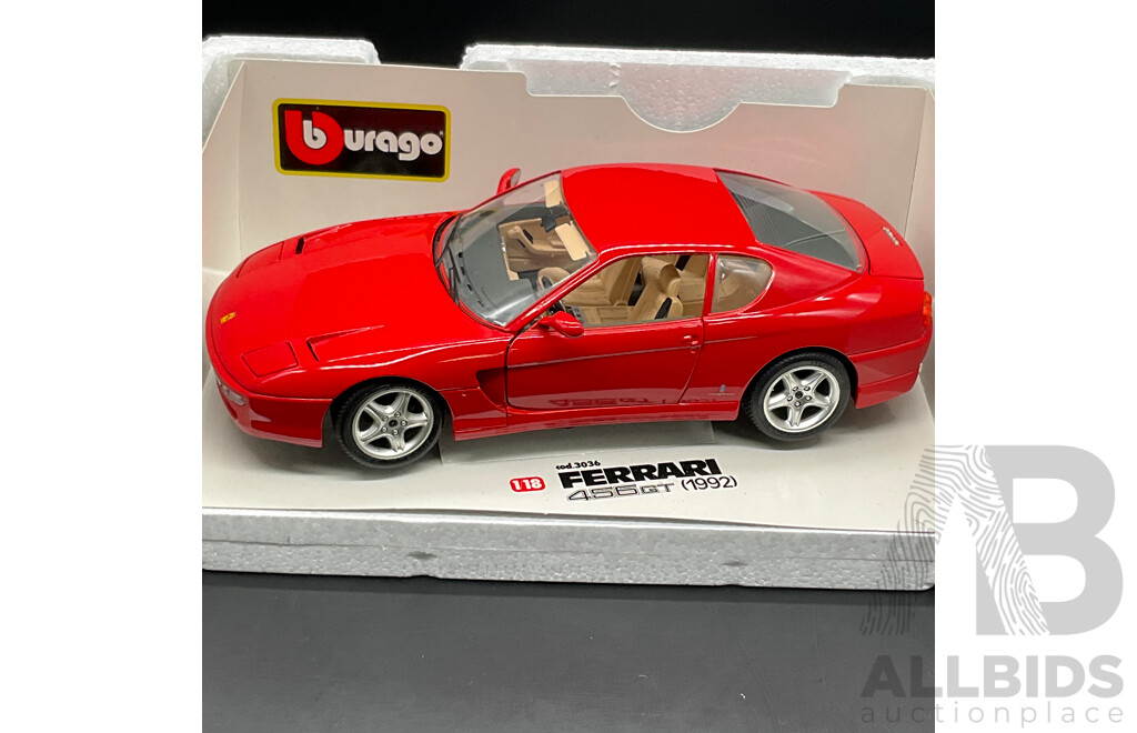 BURAGO Ferrari 456 GT (1992) 1:18 Scale Model Car 3036