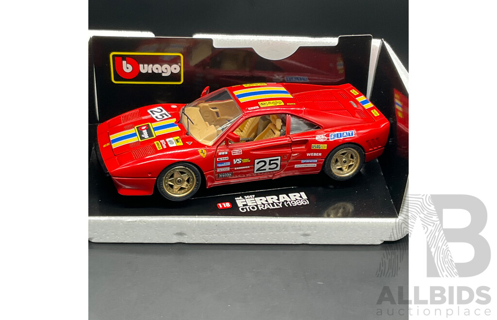 BURAGO Ferrari GTO Rally (1986) 1:18 Scale Model Car 3057