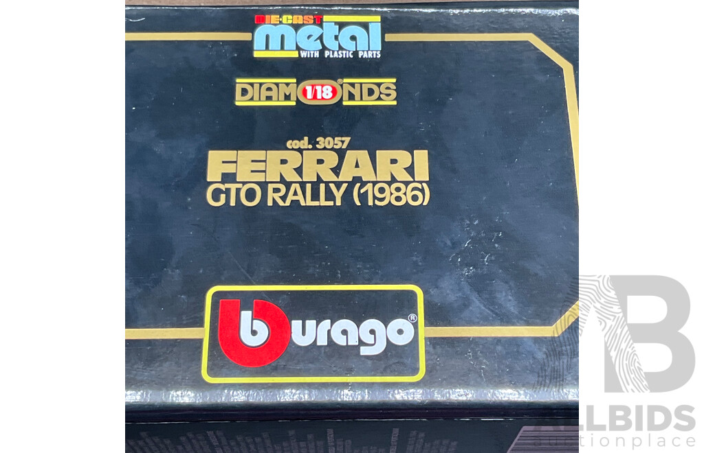 BURAGO Ferrari GTO Rally (1986) 1:18 Scale Model Car 3057