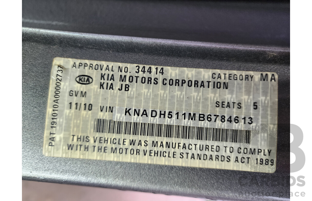 11/2010 Kia RIO S JB MY10 5d Hatchback Grey 1.4L