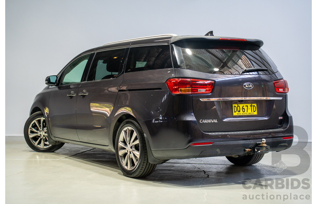 04/2018 Kia Carnival SLi YP PE MY19 4D Wagon Aurora Black Pearl 3.3L
