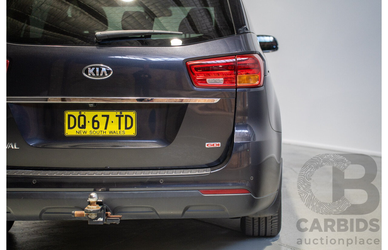 04/2018 Kia Carnival SLi YP PE MY19 4D Wagon Aurora Black Pearl 3.3L