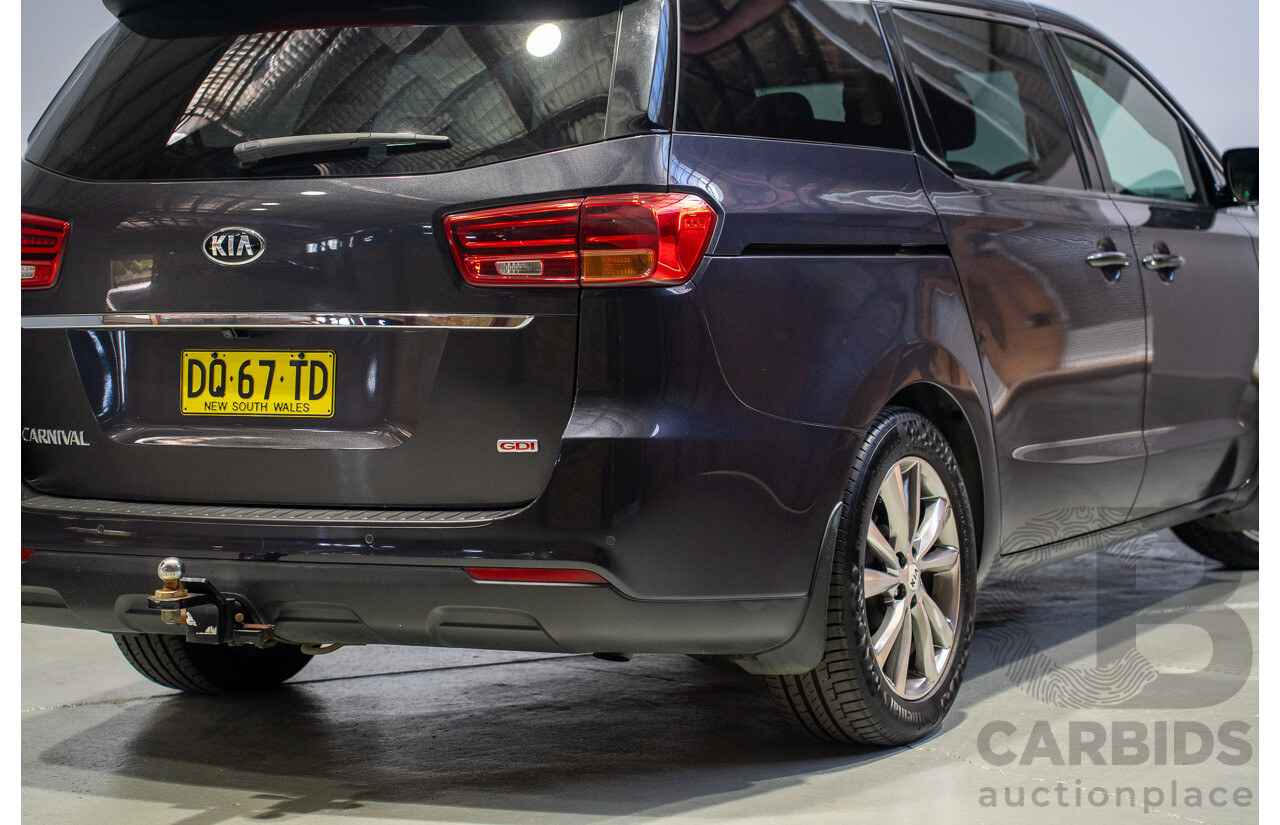04/2018 Kia Carnival SLi YP PE MY19 4D Wagon Aurora Black Pearl 3.3L
