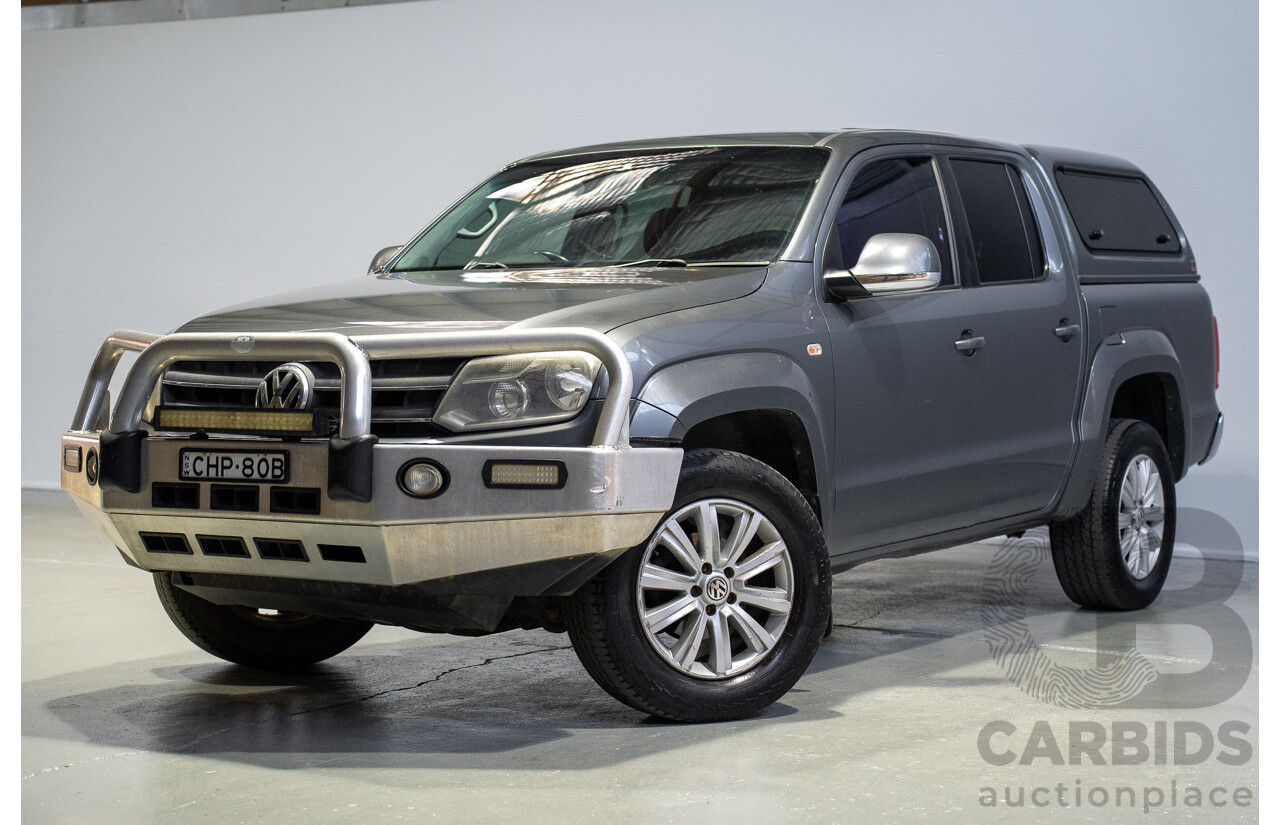 06/2012 Volkswagen Amarok TDI400 Highline (4x4) 2H MY12 Dual Cab Utility Grey Twin-turbo Diesel 2.0L