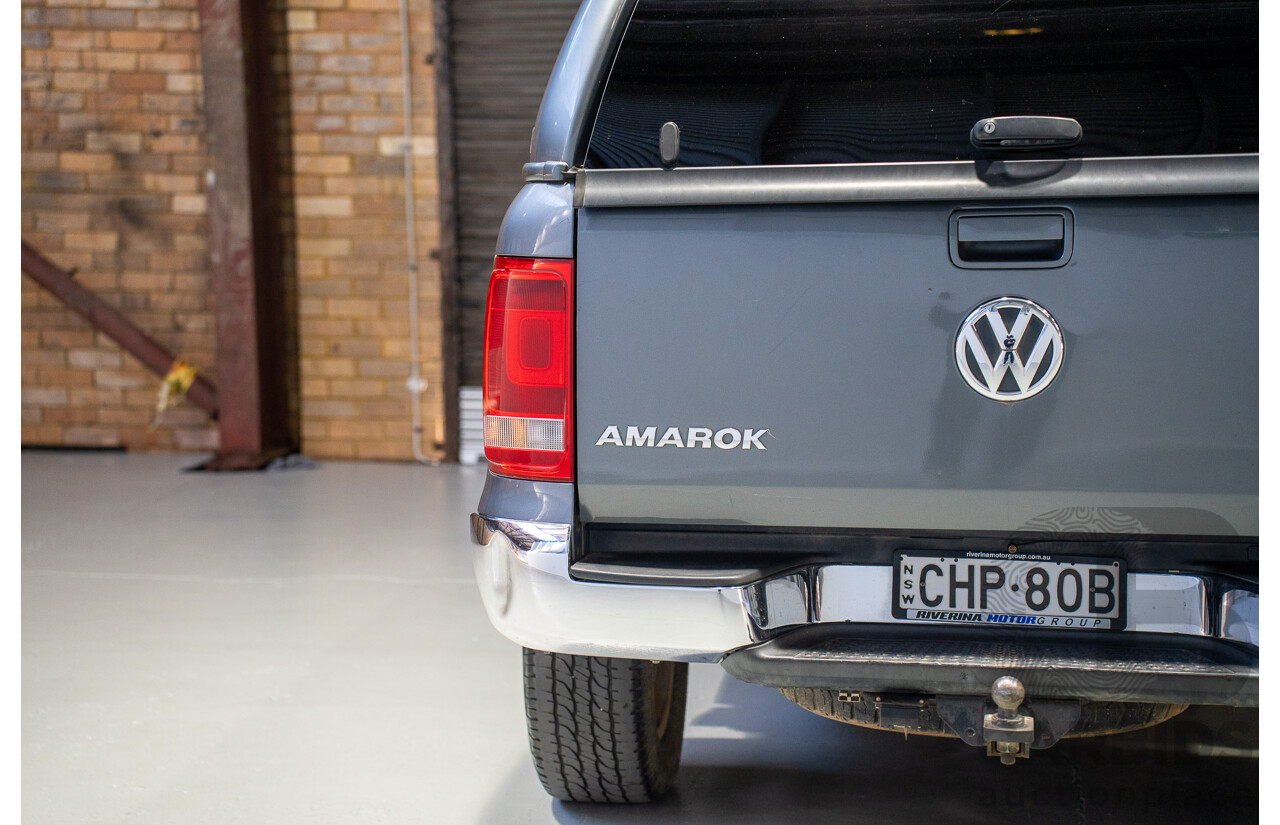 06/2012 Volkswagen Amarok TDI400 Highline (4x4) 2H MY12 Dual Cab Utility Grey Twin-turbo Diesel 2.0L