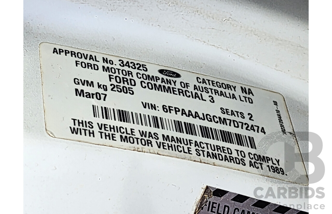03/2007 Ford Falcon XL (lpg) BF MKII Utility White 4.0L