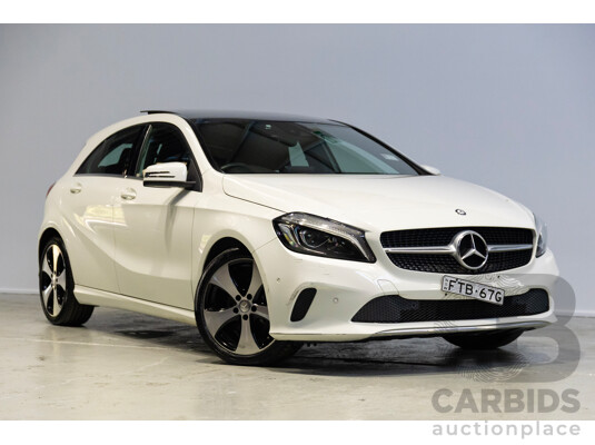 11/2016 Mercedes-Benz A200 176 MY17 5d Hatchback Calcite White Turbo 1.6L