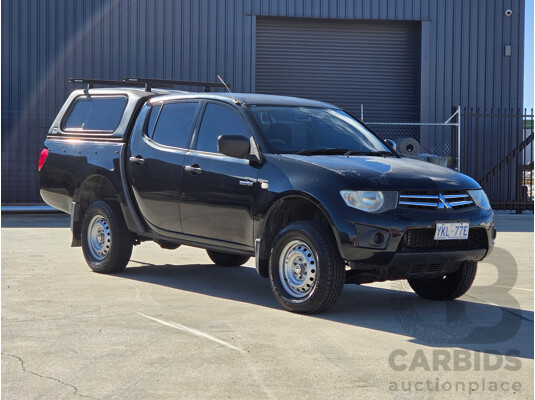 06/2010 Mitsubishi Triton GLX MN MY10 Double Cab Utility Black Turbo Diesel 2.5L