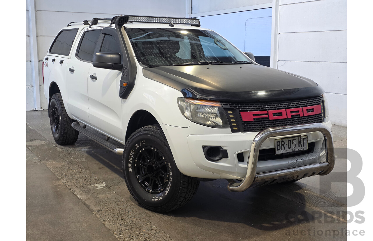 06/2012 Ford Ranger XL (4x4) PX Crew Cab Utility White 2.2L