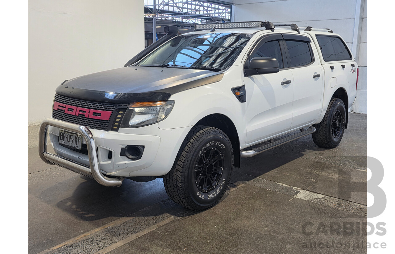 06/2012 Ford Ranger XL (4x4) PX Crew Cab Utility White 2.2L