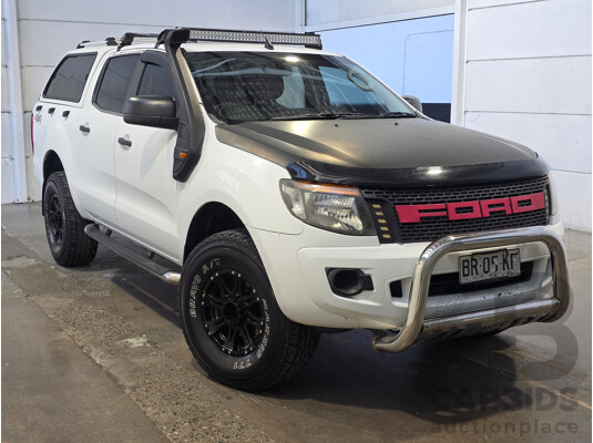 06/2012 Ford Ranger XL (4x4) PX Crew Cab Utility White 2.2L
