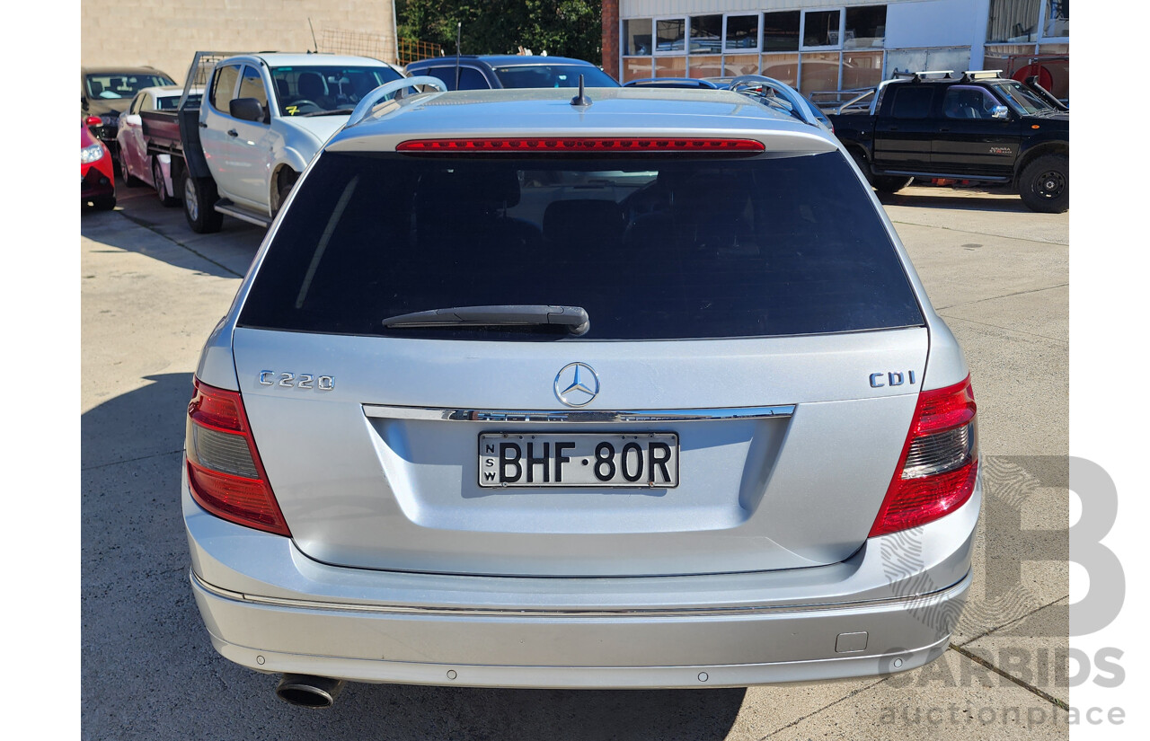 09/2008 Mercedes-Benz C220 CDI Classic (RWD) W204 4d Wagon Silver 2.1L