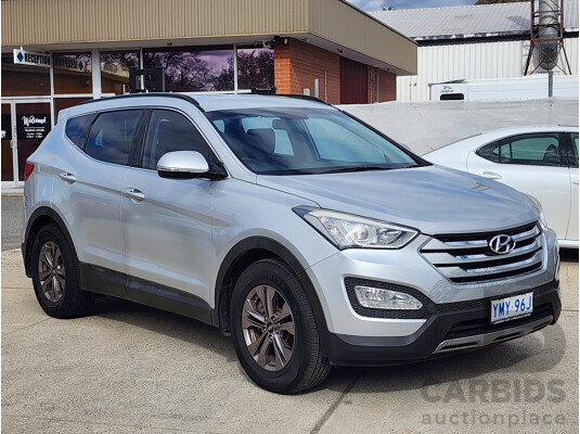 10/2014 Hyundai Santa Fe Active (4x4) DM 4d 7-seater Wagon Silver 2.4L
